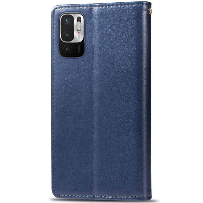 Шкіряний чохол-книжка GETMAN Gallant (PU) для Xiaomi Redmi Note 10 5G/Poco M3 Pro Синій