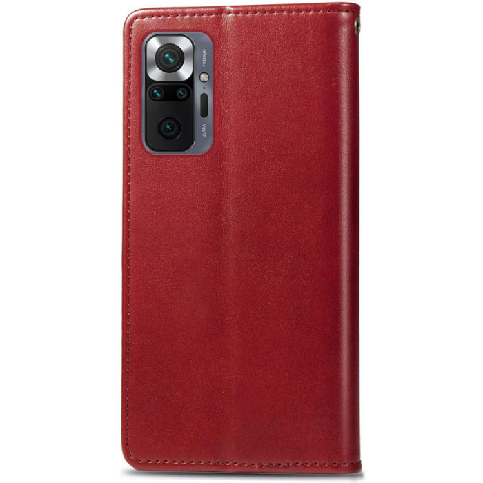 Шкіряний чохол-книжка GETMAN Gallant (PU) для Xiaomi Redmi Note 10 Pro/10 Pro Max Червоний