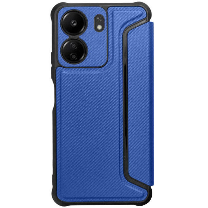 Шкіряний чохол-книжка GETMAN Razor (PU) для Xiaomi Redmi 13C/Poco C65 Blue