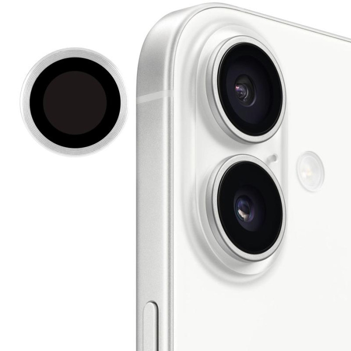 Захисне скло Metal Classic на камеру (у упак.) для Apple iPhone 17 (6.3') Срібний/Silver