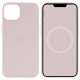 Чохол Silicone case (AAA) with Magsafe and Animation для Apple iPhone 15 Pro  Рожевий/Light pink
