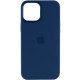 Чохол Silicone case (AAA) with Magsafe and Animation для Apple iPhone 15 Pro  Синій/Storm Blue