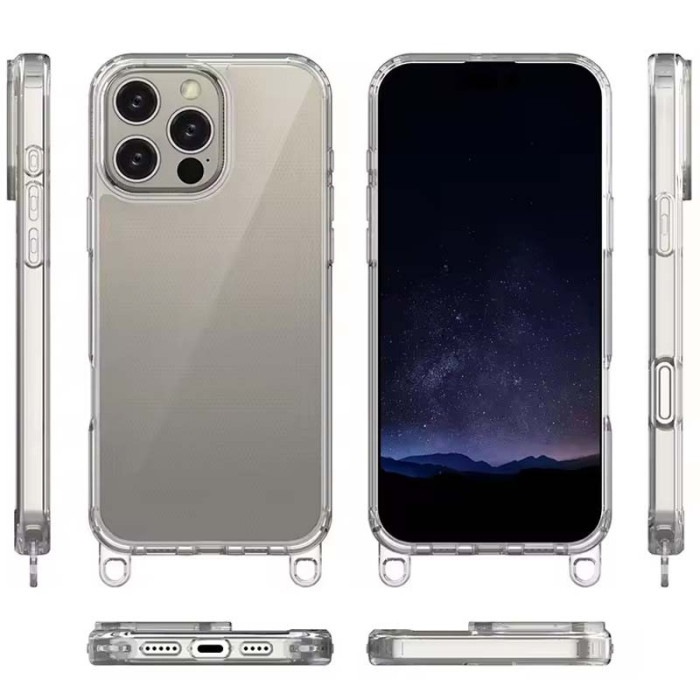 Чехол TPU Transparent with Straps для Apple iPhone 14 Pro 