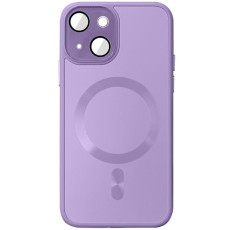 Чохол TPU+Glass Sapphire Midnight with MagSafe для Apple iPhone 15  Бузковий/Lilac  (ITS-L-00000066639_8)