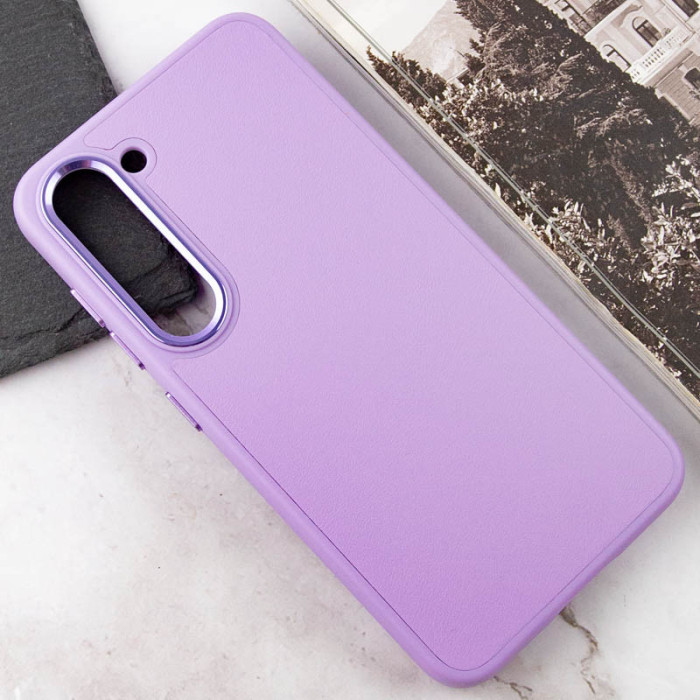Шкіряний чохол Bonbon Leather Metal Style для Samsung Galaxy S23 Бузковий/Dasheen