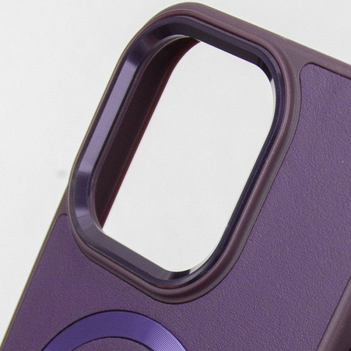 Шкіряний чохол SnapCase with MagSafe для Apple iPhone 16 Pro Max (6.9') Dark Purple