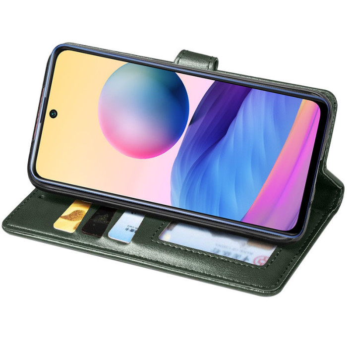 Шкіряний чохол-книжка GETMAN Gallant (PU) для Samsung Galaxy A36 5G/A56 5G Зелений