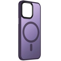 TPU+PC чохол Metal Buttons with MagSafe Colorful для Apple iPhone 15 Темно-фіолетовий-(00000065601_7)