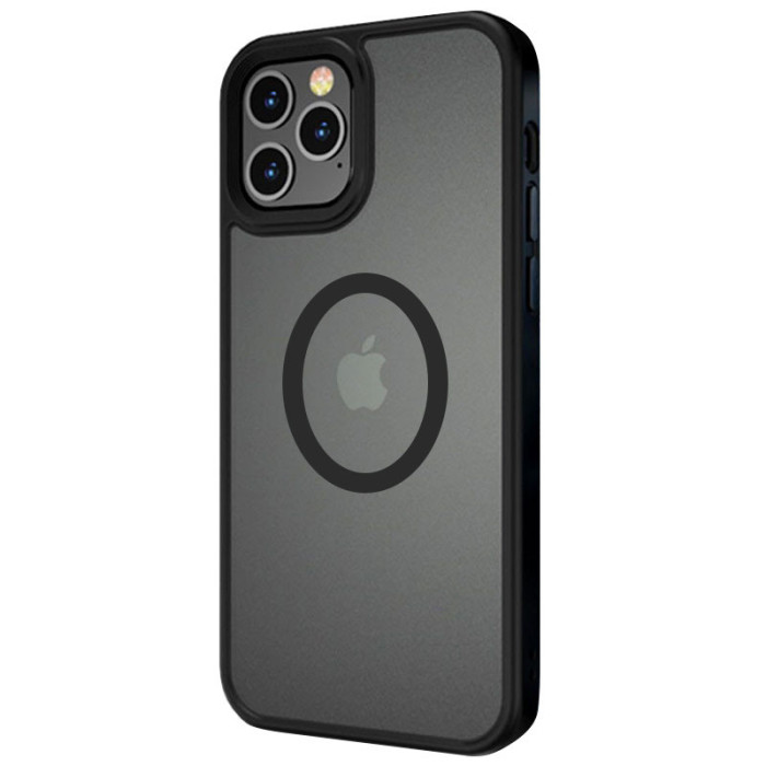 TPU+PC чохол Metal Buttons with MagSafe для Apple iPhone 13 Pro Max Чорний/Black  (ITS-L-00000054126_2)