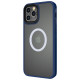 TPU+PC чохол Metal Buttons with MagSafe для Apple iPhone 13 Pro Max Синій/Navy Blue  (ITS-L-00000054126_1)