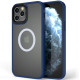 TPU+PC чохол Metal Buttons with MagSafe для Apple iPhone 13 Pro Max Синій/Navy Blue  (ITS-L-00000054126_1)