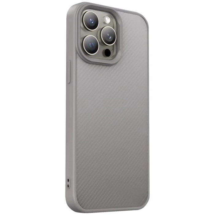 TPU чохол Carbon Protective with Magsafe для Apple iPhone 14 Pro Max Grey