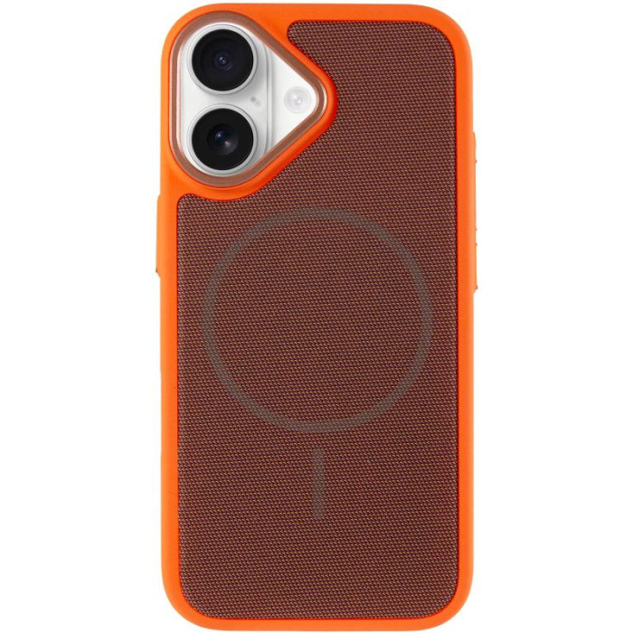 Чохол PC TechWoven Hybrid with MagSafe для Apple iPhone 17 (6.3') Orange/Brown