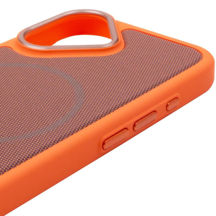 Чохол PC TechWoven Hybrid with MagSafe для Apple iPhone 17 (6.3') Orange/Brown
