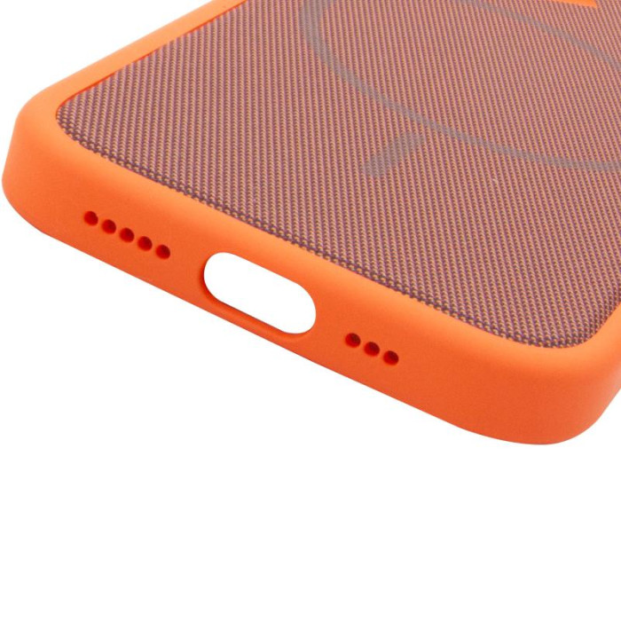 Чохол PC TechWoven Hybrid with MagSafe для Apple iPhone 17 (6.3') Orange/Brown