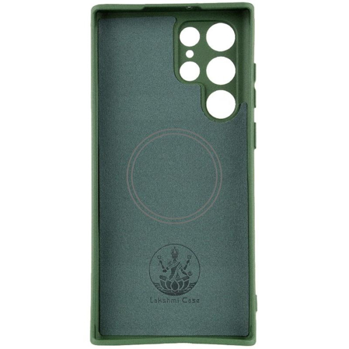 Чохол Silicone Cover Lakshmi Full Camera (AA) з Magnetic Fit для Samsung Galaxy S25 Ultra Зелений/Dark green