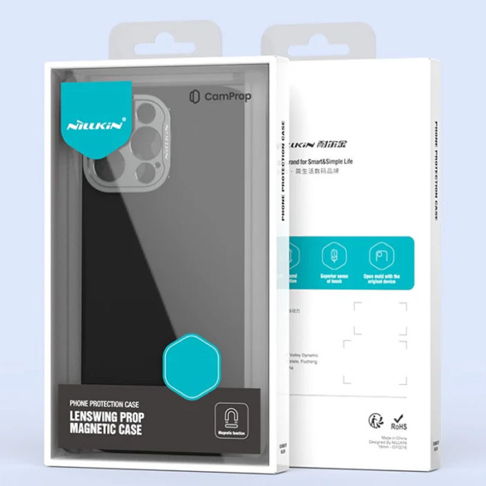 Чохол Silicone Nillkin LensWing Prop Magnetic для Apple iPhone 16 Pro Max (6.9') Чорний/Black