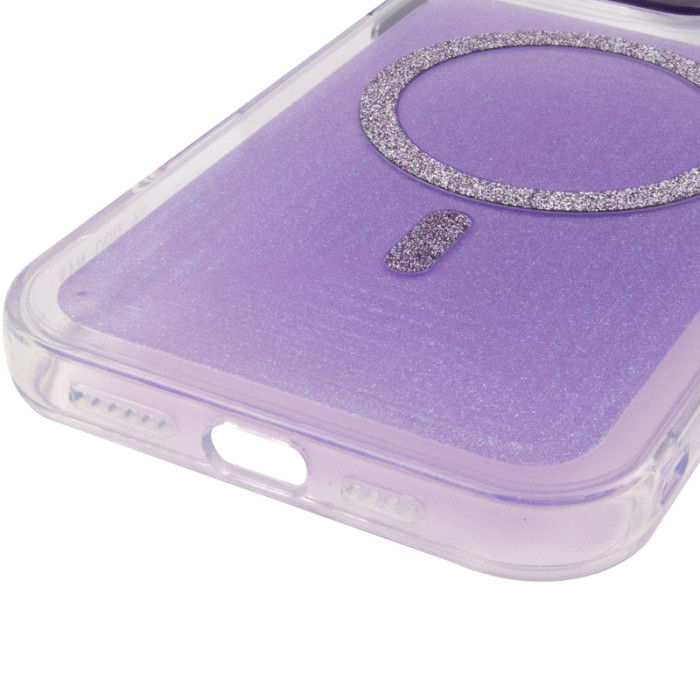 Чохол TPU+PC Jewel Sparkle з Magnetic Fit для Apple iPhone 15 Pro Max Lavender Glitter