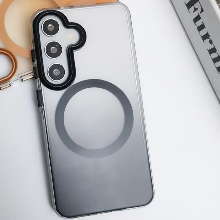 Чохол TPU+PC Phantom with MagSafe для Samsung Galaxy S25 Black