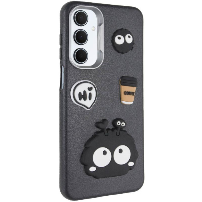 Чохол TPU Leather Toys для Samsung Galaxy S24 FE Monster/Black