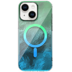 Чохол-накладка (TPU) Shiny Mountain (MagFit) для Apple iPhone 15  Green/Blue  (ITS-00000077652_4)