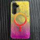 Чохол TPU Shiny Mountain (MagFit) для Samsung Galaxy S25 Yellow/Pink