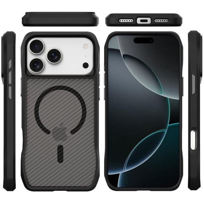 Чохол TPU Space Octagon with MagSafe для Apple iPhone 17 Pro (6.3') Carbon Black