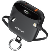 Портативний ЗП Power Bank Amaya F150 22.5W with display and cable 10000 mAh Black  (ITS-L-00000084452_1)
