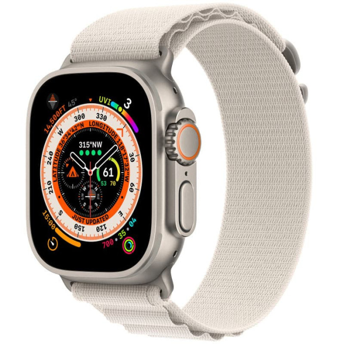 Ремінець Alpine Loop для Apple Watch 42(ser.1-3)/44/45/46/49mm (m/l) Сірий/Starlight