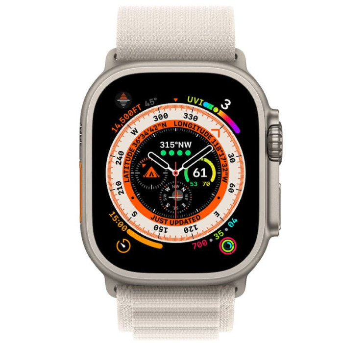 Ремінець Alpine Loop для Apple Watch 42(ser.1-3)/44/45/46/49mm (m/l) Сірий/Starlight