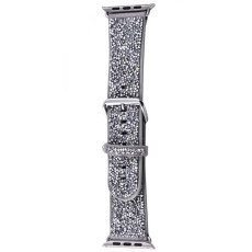 Ремінець Bling World Rock Diamond для Apple Watch 42(ser.1-3)/44/45/46/49mm Срібний