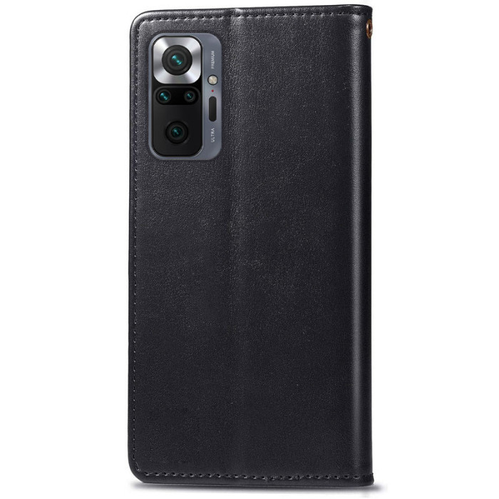 Шкіряний чохол-книжка GETMAN Gallant (PU) для Xiaomi Redmi Note 10 Pro/10 Pro Max Чорний