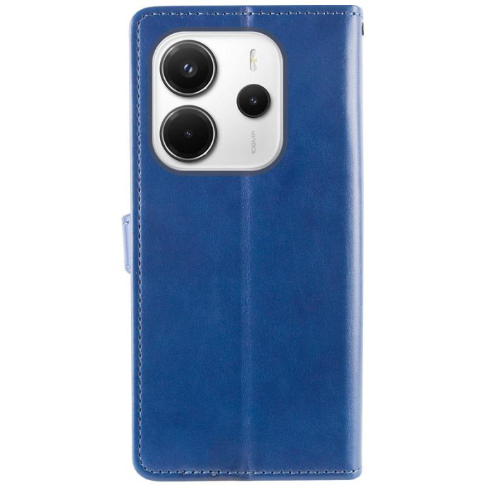 Шкіряний чохол-книжка GETMAN Gallant (PU) для Xiaomi Redmi Note 14 4G (Int. version) Синій