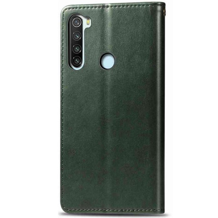 Шкіряний чохол-книжка GETMAN Gallant (PU) для Xiaomi Redmi Note 8T Зелений