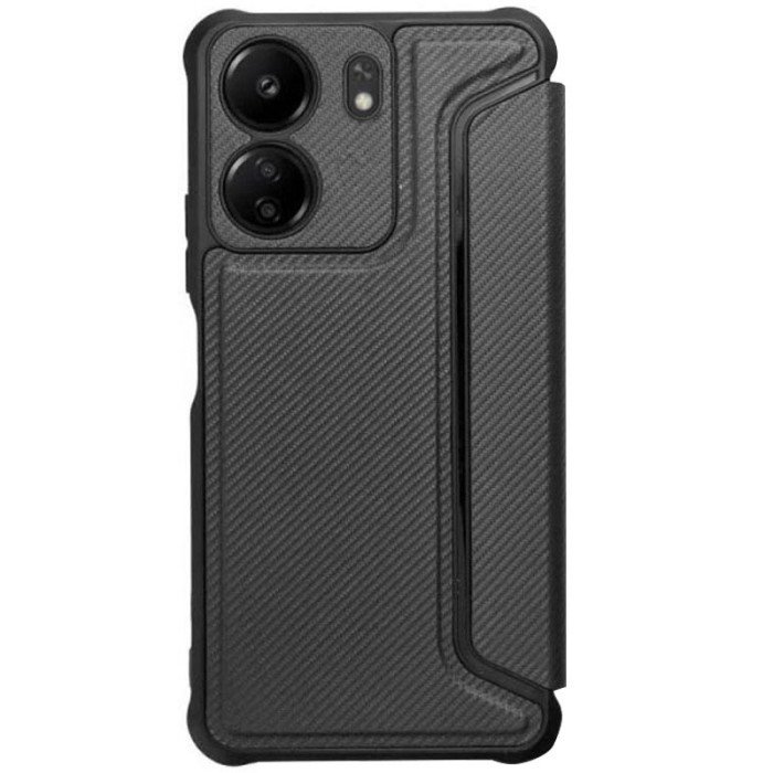 Шкіряний чохол-книжка GETMAN Razor (PU) для Xiaomi Redmi 13C/Poco C65 Black