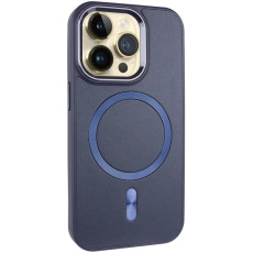 Шкіряний чохол SnapCase з Magnetic Fit для Apple iPhone 14 Pro Max Dark Blue