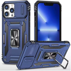 Ударостійкий чохол Camshield Army Ring для Apple iPhone 13 Pro  Синій/Navy  (ITS-L-00000072801_5)