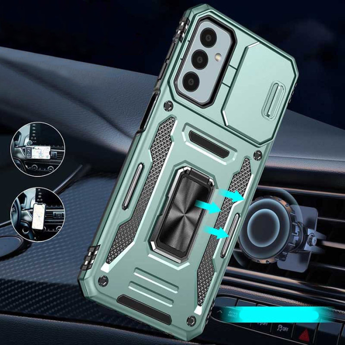 Ударостійкий чохол Camshield Army Ring для Samsung Galaxy A25 5G Зелений/Light Green