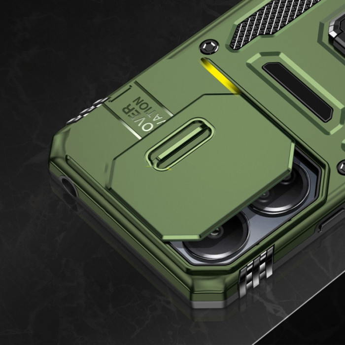 Ударостійкий чохол Camshield Army Ring для Xiaomi 14T Pro Оливковий/Army Green