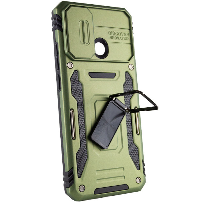 Ударостійкий чохол Camshield Army Ring для Xiaomi Redmi 10C Оливковий/Army Green