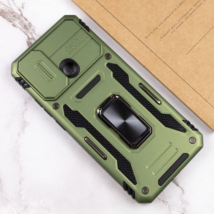 Ударостійкий чохол Camshield Army Ring для Xiaomi Redmi 10C Оливковий/Army Green
