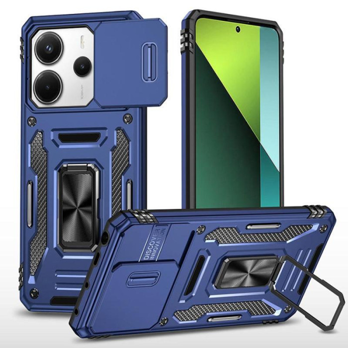 Ударостійкий чохол Camshield Army Ring для Xiaomi Redmi Note 14 4G (Int. version)/14 5G Синій/Navy