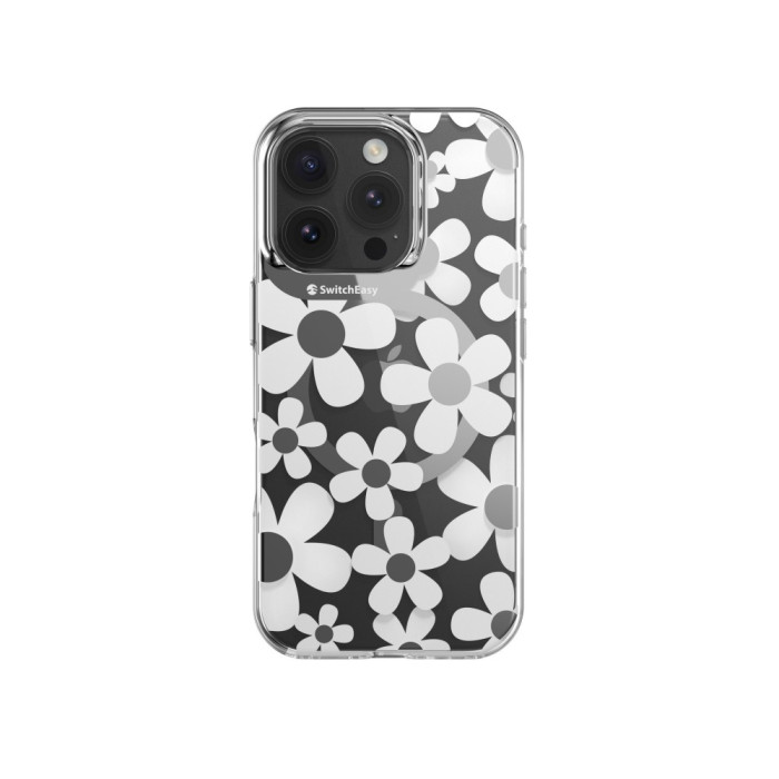 Чохол з малюнком Switcheasy Fleur M 3D білий для iPhone 16 Pro (SPH66P269WH24)