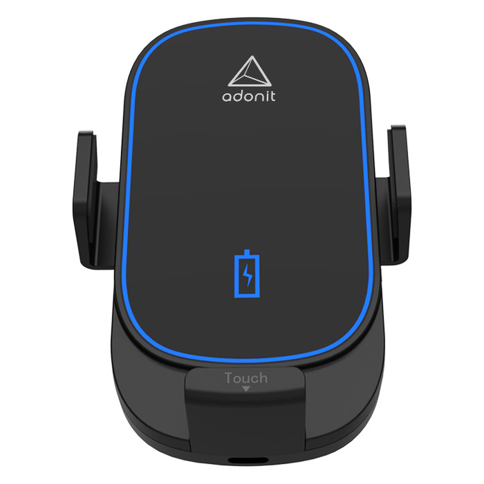 Автомобільна бездротова зарядка та утримувач Adonit 15W Wireless Car Charger чорна