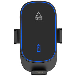 Автомобільна бездротова зарядка та утримувач Adonit 15W Wireless Car Charger чорна