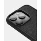 Чохол із чорної шкіри пітона з дрібними лусочками для iPhone 15 Pro Max