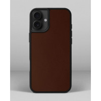 Чохол із рудої телячої шкіри для iPhone 16 Plus