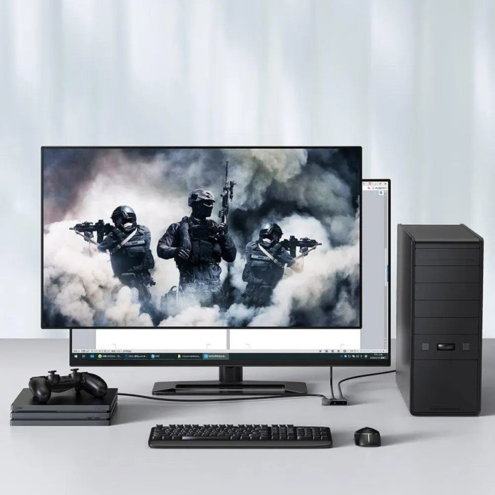 USB-Хаб Baseus Matrix HDMI Switcher (2in1or 1in2) Space Gray