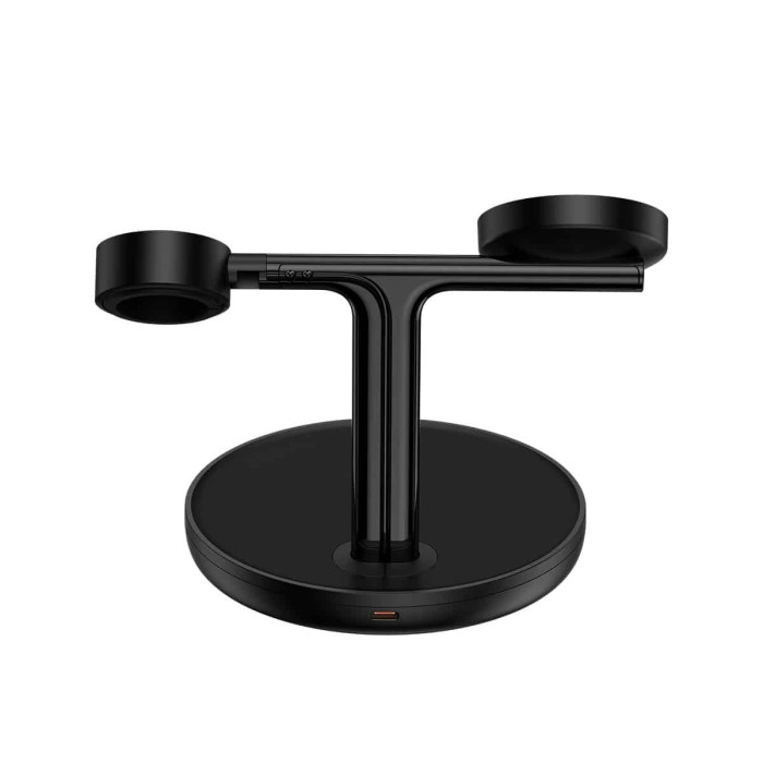 Бездротовий зарядний пристрій Baseus Swan 3-in-1 Wireless Magnetic Charging Bracket 20W Black