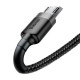 Кабель Baseus cafule Cable USB Micro USB 2.4A 0.5M Gray+Black